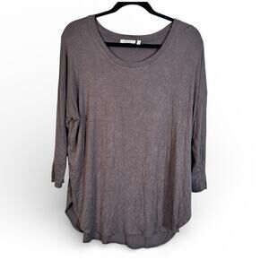 Babaton Aritzia Brown Blouse Womens L Closet Staple Basic Minimalist Capsule Top